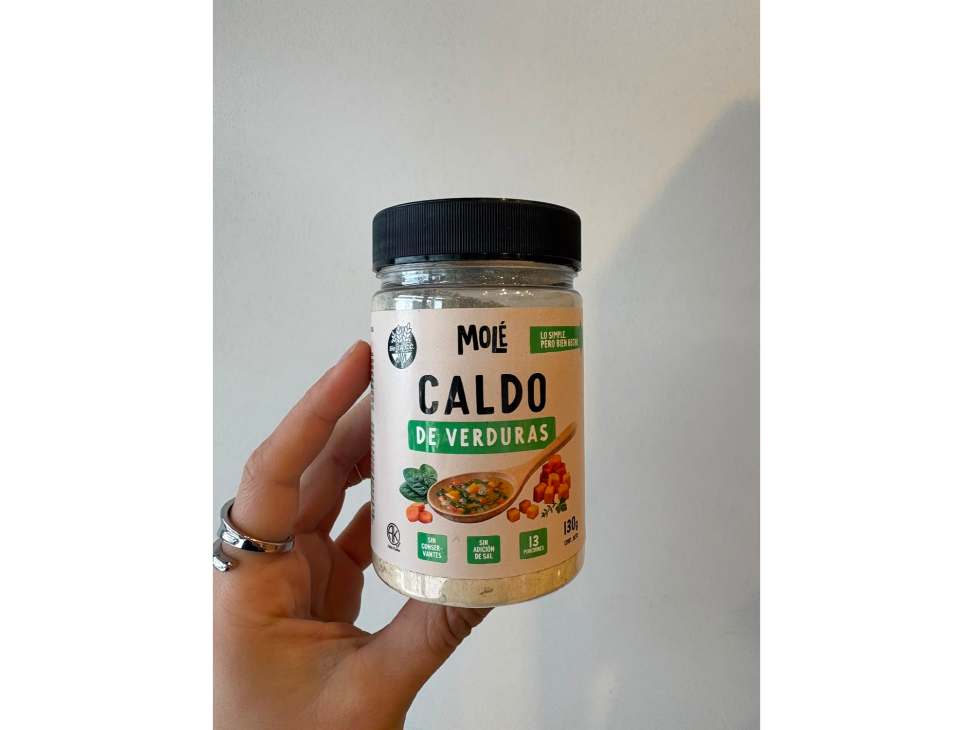Caldo Mole de verduras x 130 gr