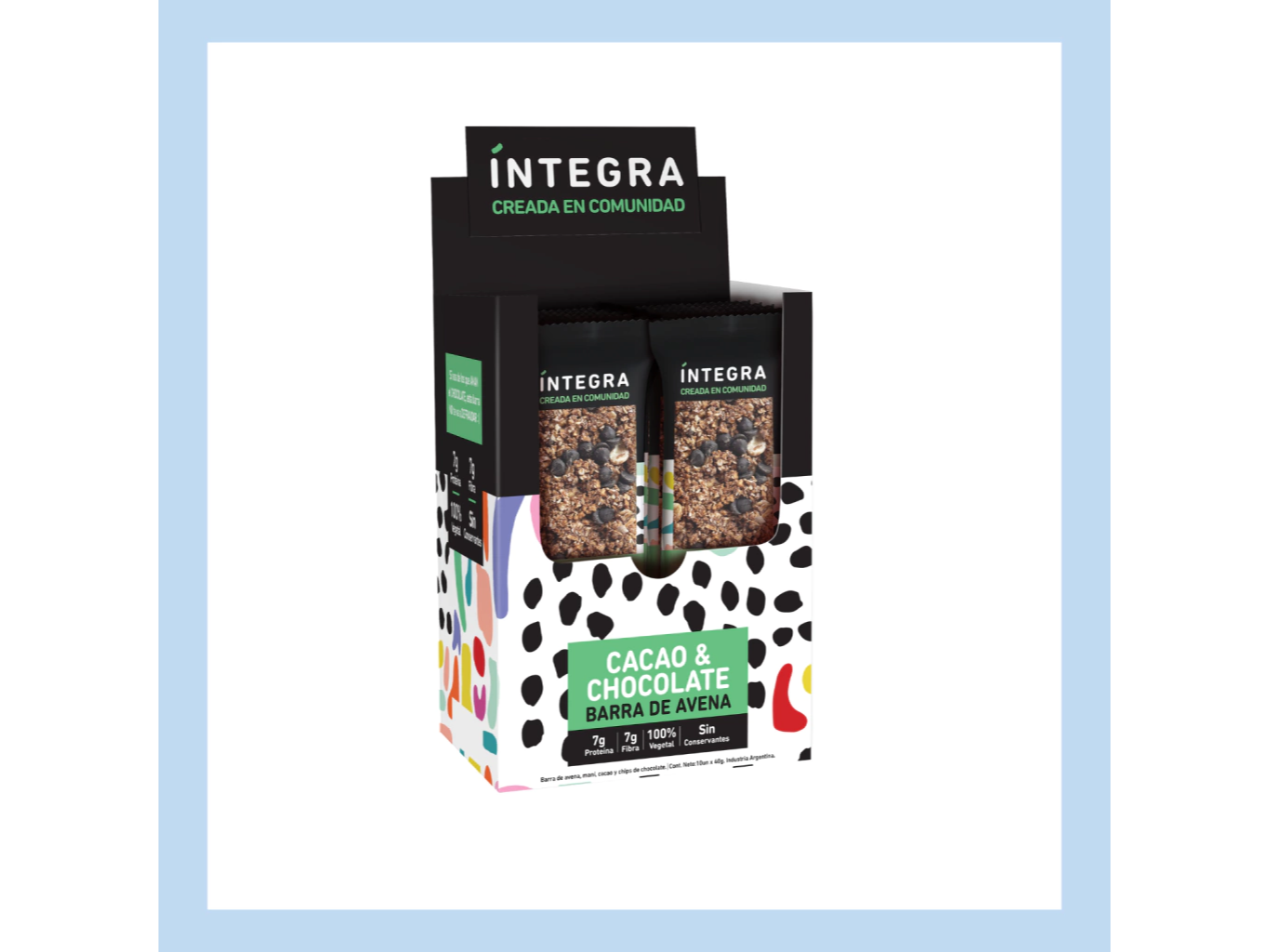 Caja Barrita Integra Cacao y chocolate x 10
