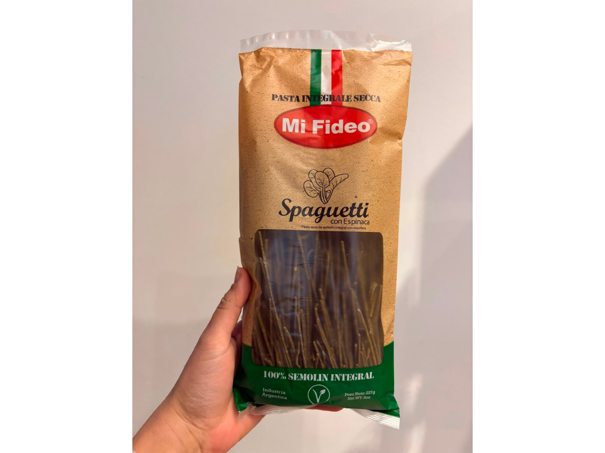 Fideo Integral con Espinaca Mi Fideo