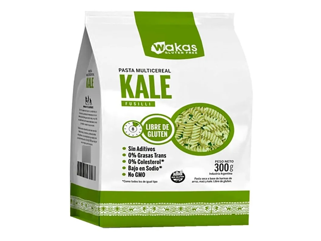 Pasta multicereal KALE Fusili WAKAS