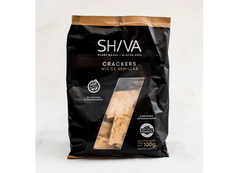 Crackers shiva con mix de semillas veganas
