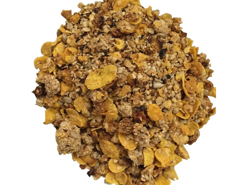 Granola crocante con miel y mascabo