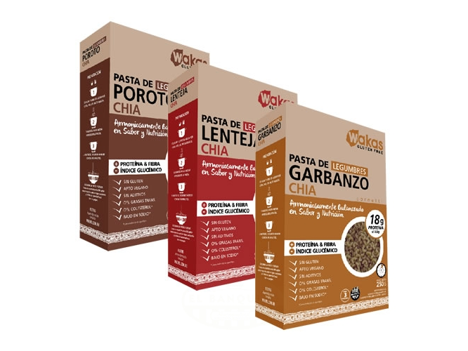 Fideo de legumbes WAKA