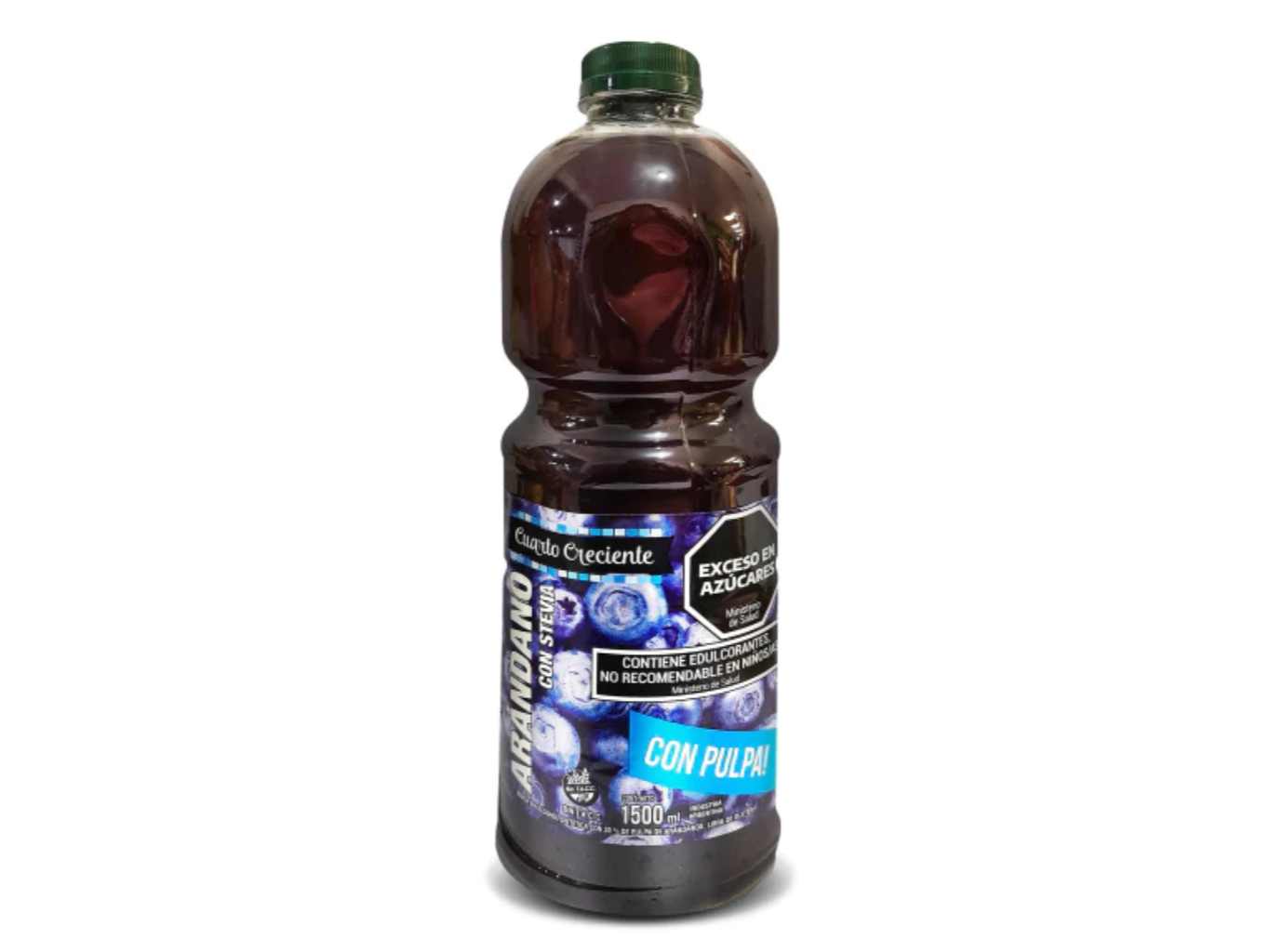 Jugo de Arandanos con Stevia Cuarto Creciente