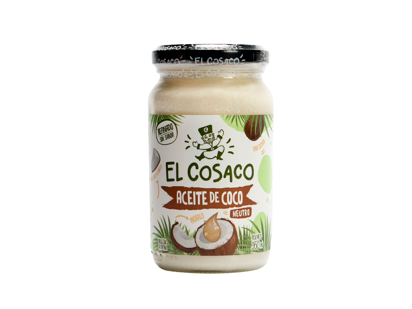 ACEITE DE COCO NEUTRO EL COSACO x 360cc