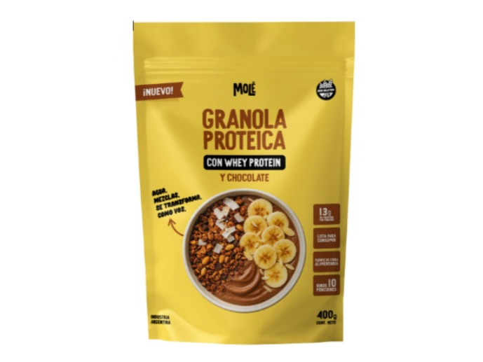 Granola con Whey Protein Chocolate x400gr - MOLÉ