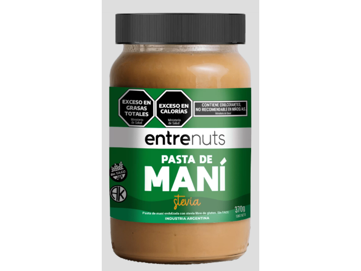 Pasta de maní Entrenuts con stevia x 370gr