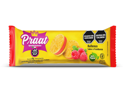 Galletas rellenas c/ frambuesa x85 gr PRAAT
