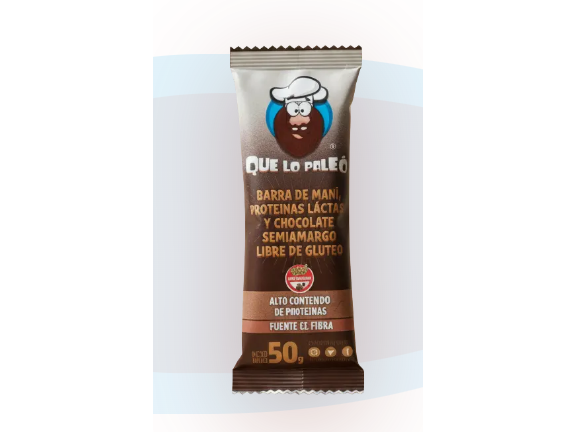 Barrita pasta de maní y chocolate negro - QLOPALEO x12 unidades