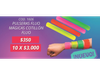 PULSERA FLUO MAGICA POR 10 UNIDADES