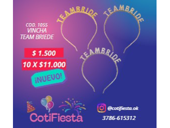 VINCHA POR 10 UNIDADES