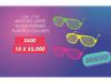 ANTEOJO LENTE FLUOR FORMAS PLASTICOS COLORES POR 10 UNIDADES