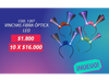 VINCHA FIBRA OPTICA LED POR 10 UNIDADES