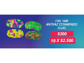 ANTIFAZ ESTAMPADO FLUO POR UNIDAD