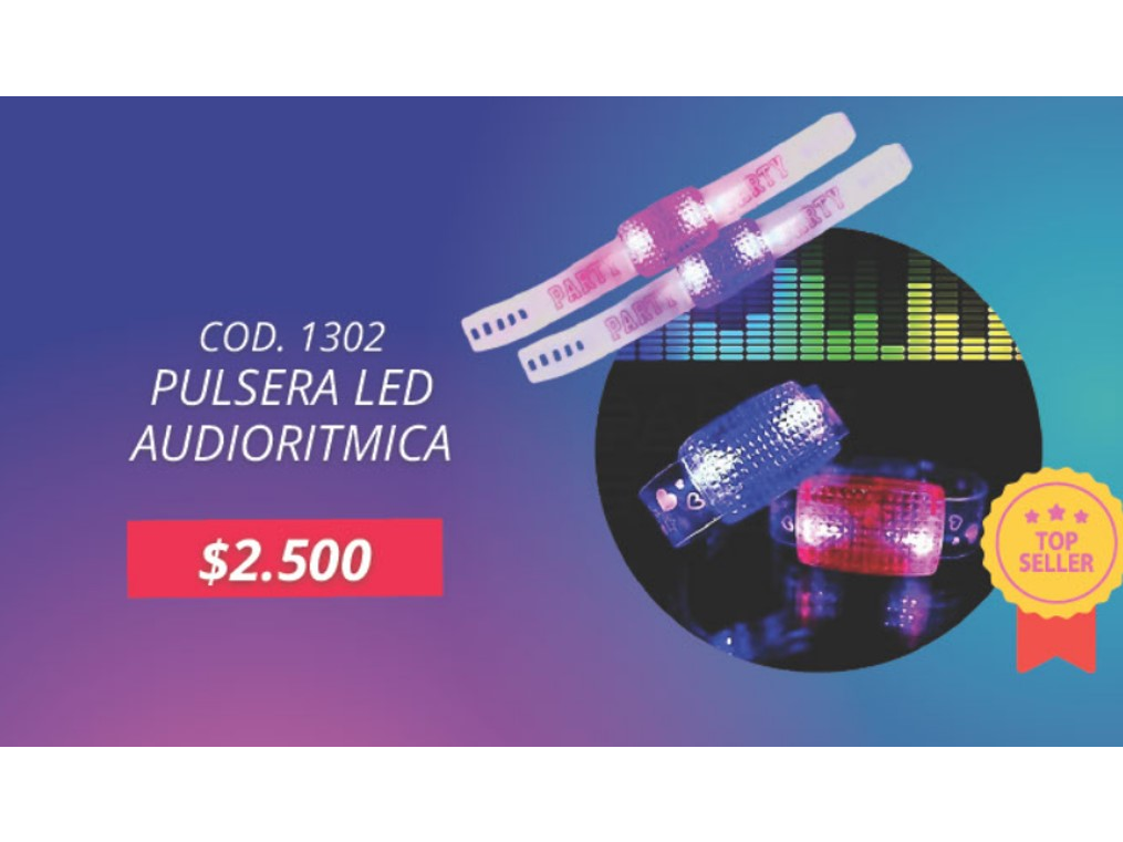 PULSERA LED AUDIORITMICA POR UNIDAD