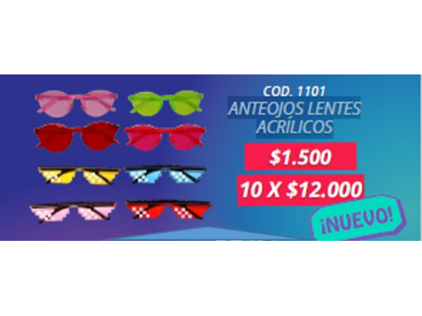 ACRILICO POR 10 UNIDADES