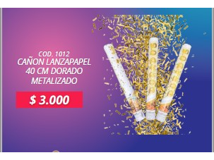 CAÑON LANZA PAPEL DORADO