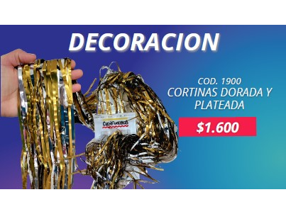 CORTINAS DORADAS Y PLATEADAS