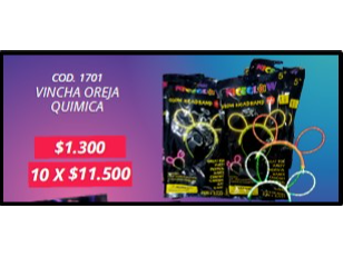VINCHA OREJA QUIMICA POR UNIDAD