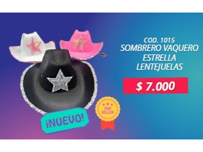 VAQUERO ESTRELLA LENTEJUELAS
