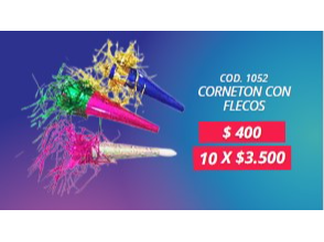 CORNETON CON FLECOS POR 10 UNIDADES