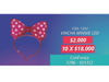 VINCHA MINNIE LED POR 10 UNIDADES