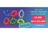 CORONA HAWAIANA LED TELA DE COLOR POR UNIDAD