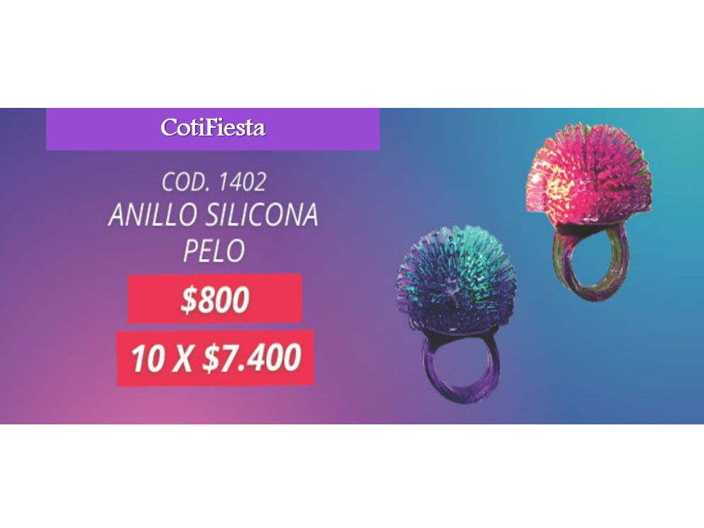 ANILLO SILICONA PELO POR 10 UNNIDADES
