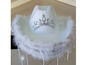 VAQUERO CORONA PLUMAS BLANCO