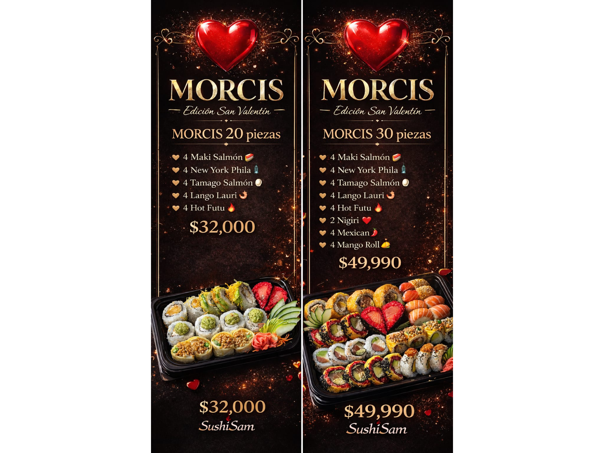 Promo San Valentín x20  y  x30  Piezas variadas