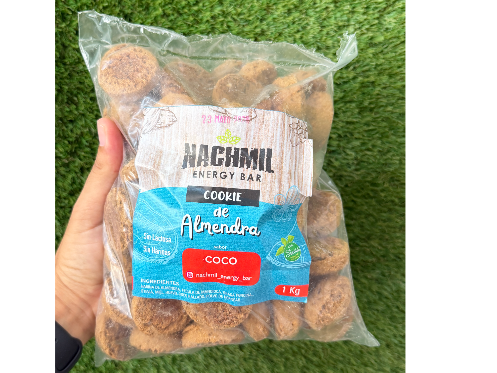 Galletas de Almendra sabor coco endulzada con miel y stevia x1kg