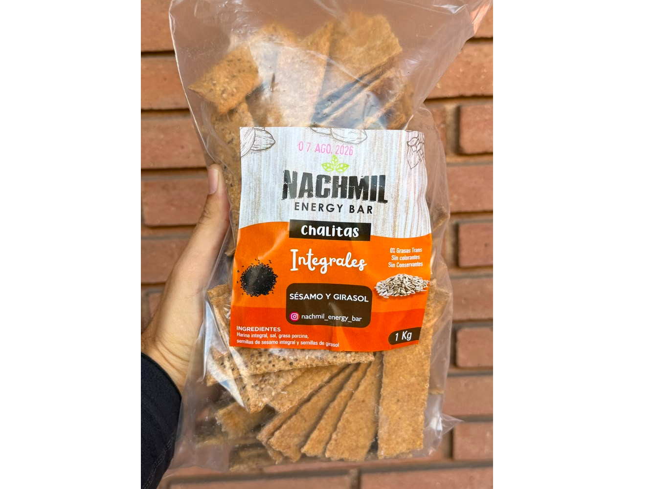 Chalitas integrales de sesamo y girasol x1kg