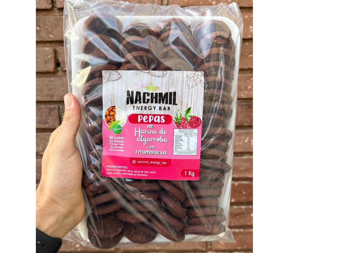 Pepas de harina de algarroba con frambuesa x1kg