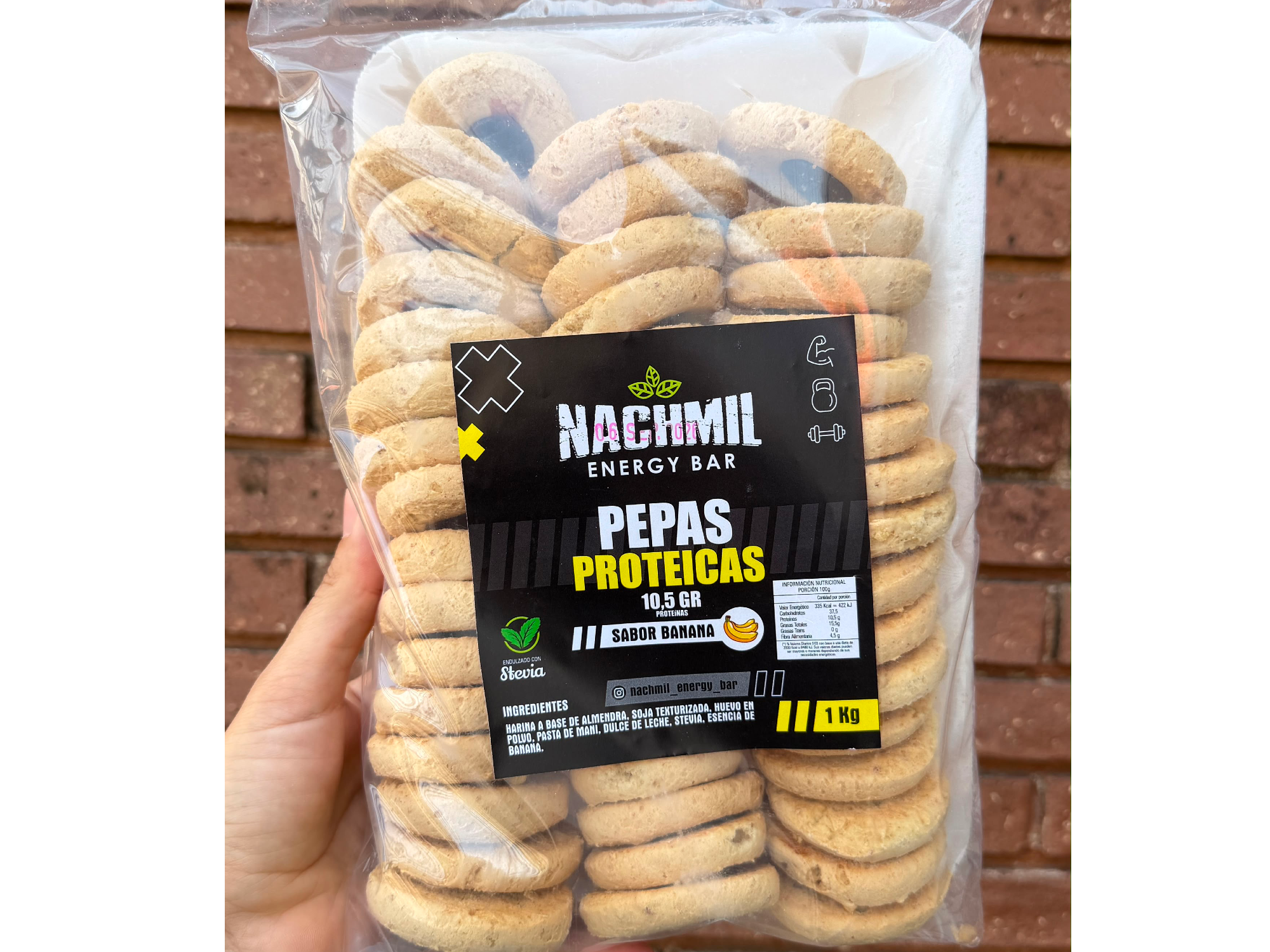 Pepas proteicas sabor banana x1kg