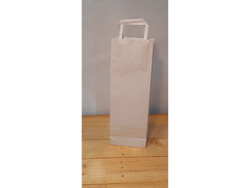 Bolsa blanca con asa chata 14*08*40