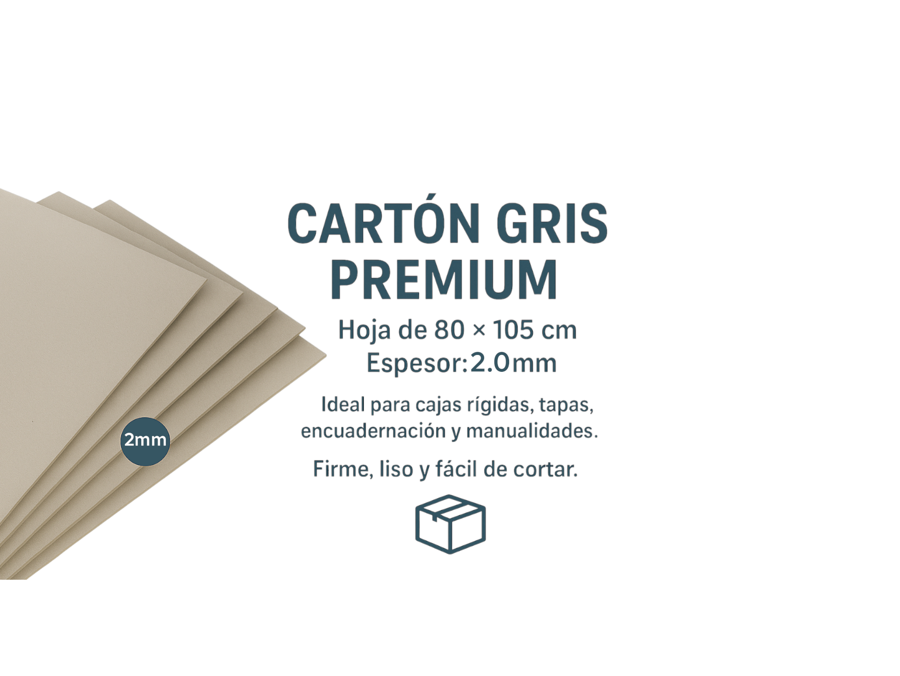 CARTON GRIS 2.0 MM