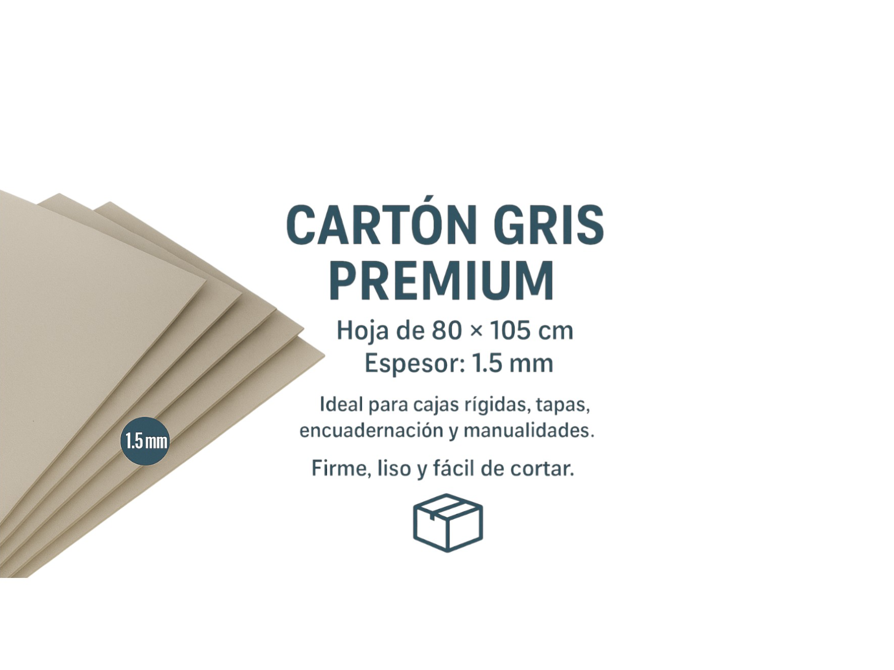 CARTON GRIS 1.5 MM