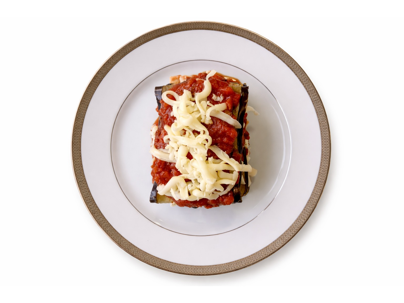 Lasaña de berenjena tomate , crema y queso KETO