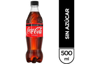 Coca cola sin azúcar 500ml