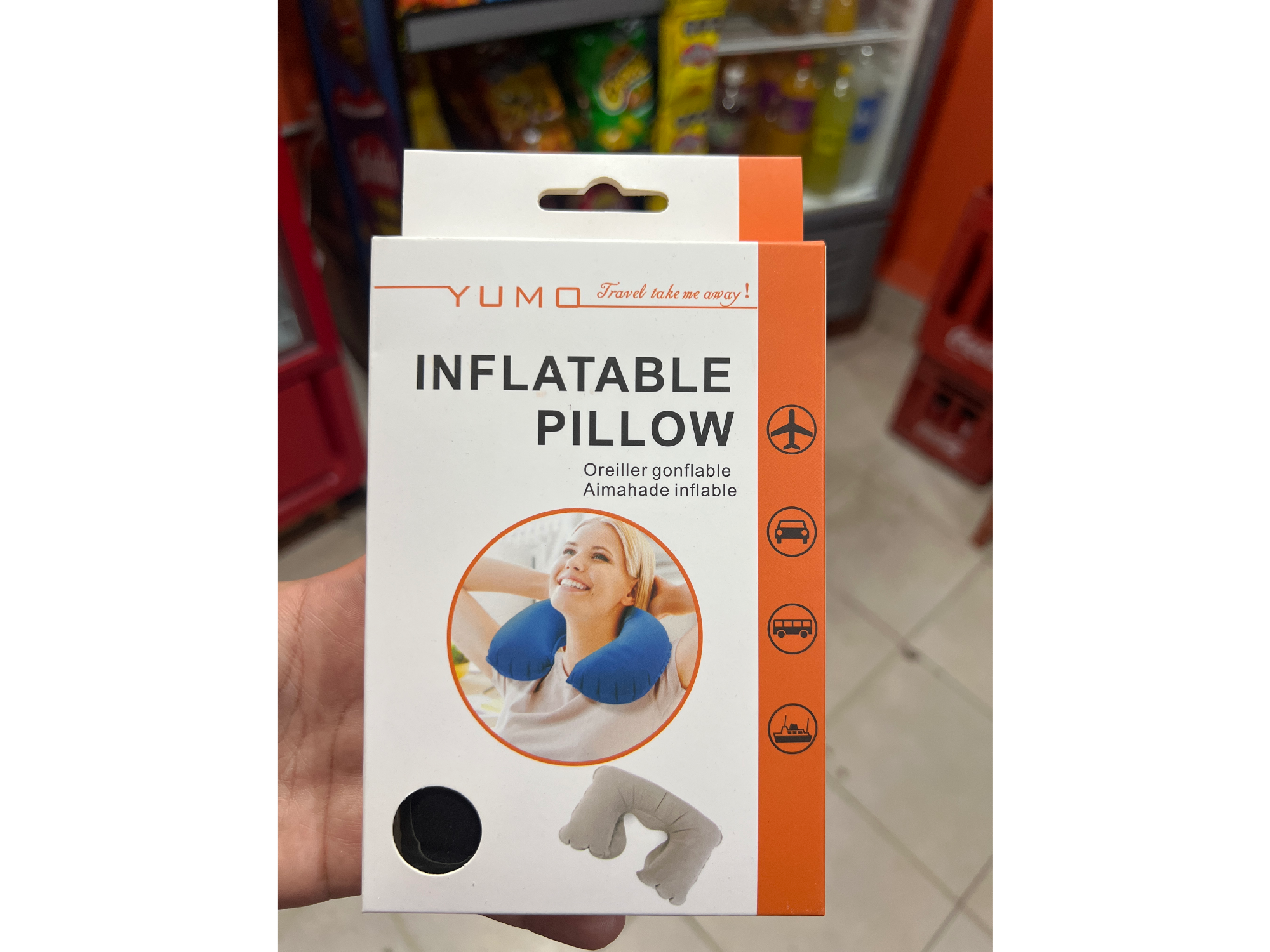 Almohada inflable para viaje