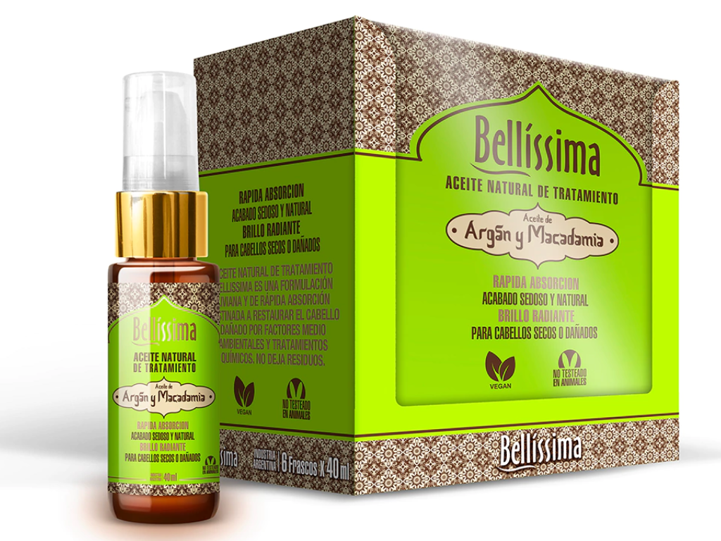 Aceite Natural de Tratamiento - Argan y Macadamia Bellissima (40ml)