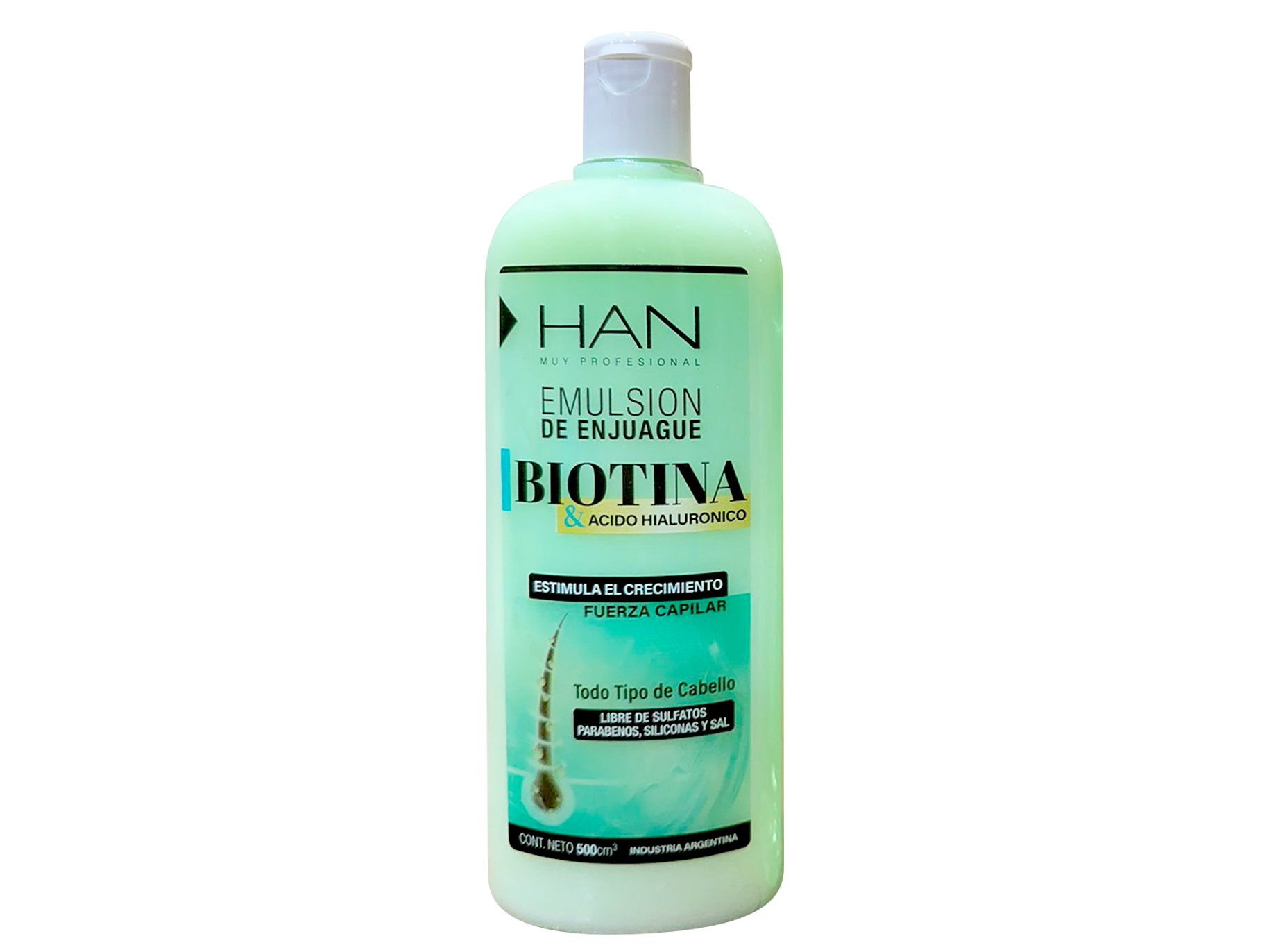 Emulsión de Enjuague Biotina y Ácido Hialurónico HAN (500cc)