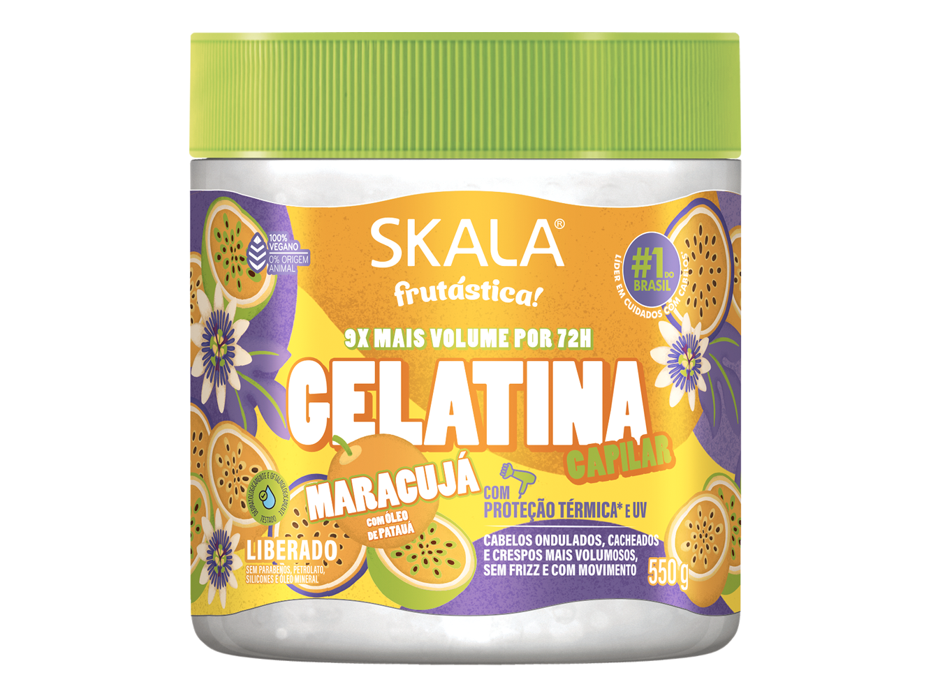 Gelatina capilar Maracujá Skala (550g)