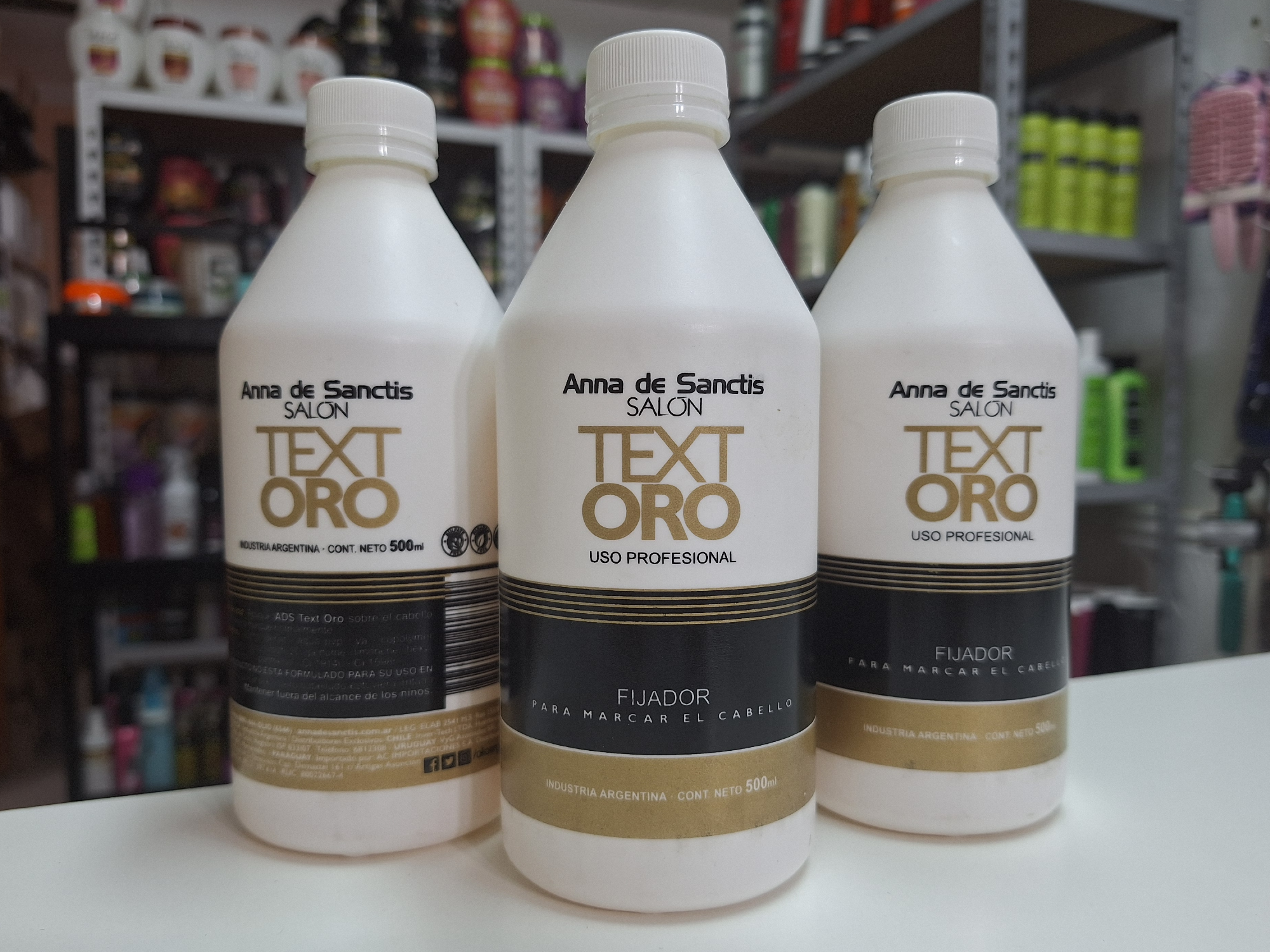 Fijador para marcar el cabello TEXT ORO ADS (500ml)