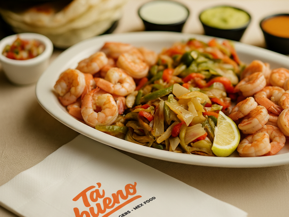 Fajitas de Camarones para 2 personas