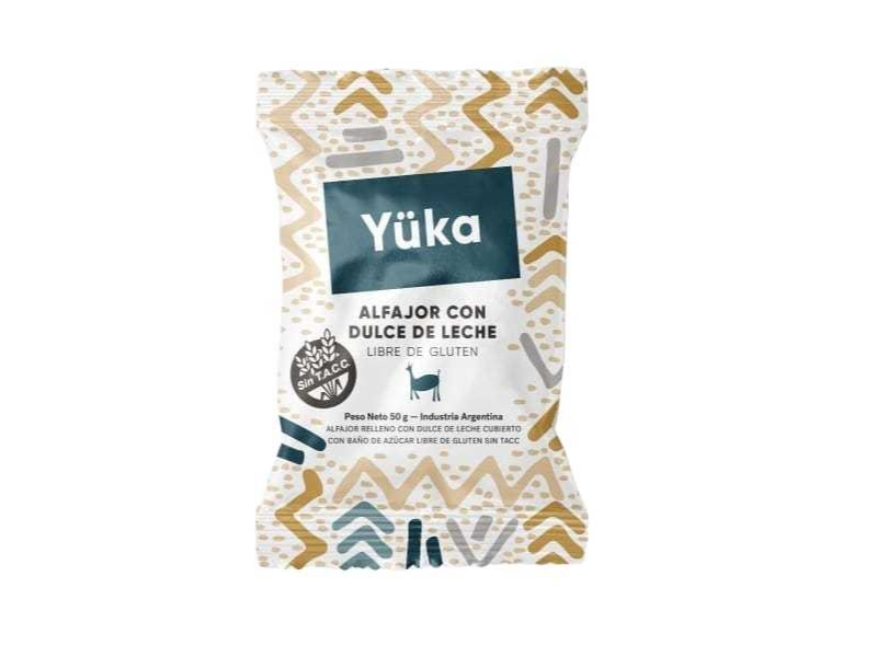 Alfajor Yüka de dulce de leche glaseado
