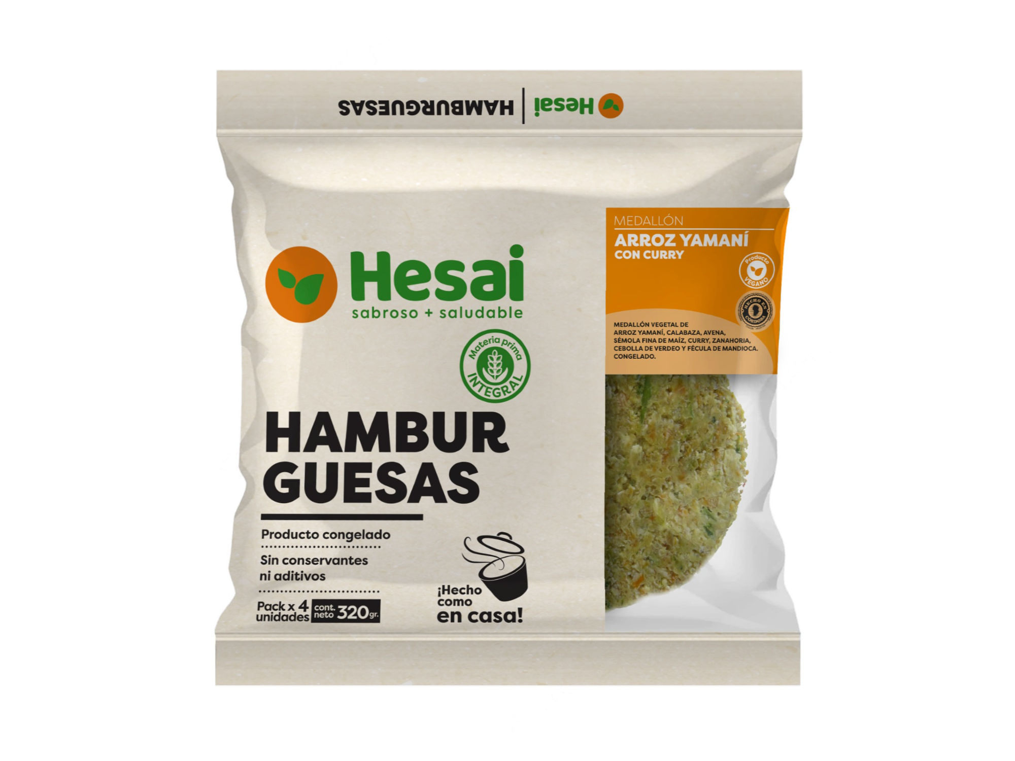 Hamburguesas de arroz yamaní con curry x4 unidades