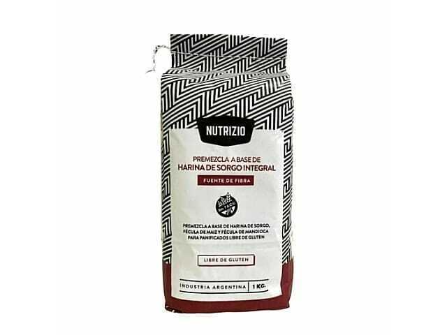PRÓXIMO VENCIMIENTO 50% OFF Premezcla integral a base de sorgo integral sin TACC Nutrizio x1kg