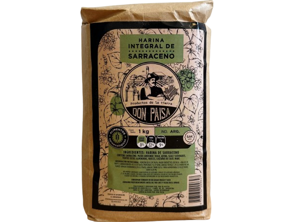Harina integral de trigo sarraceno agroecológico x1kg Don Paisa