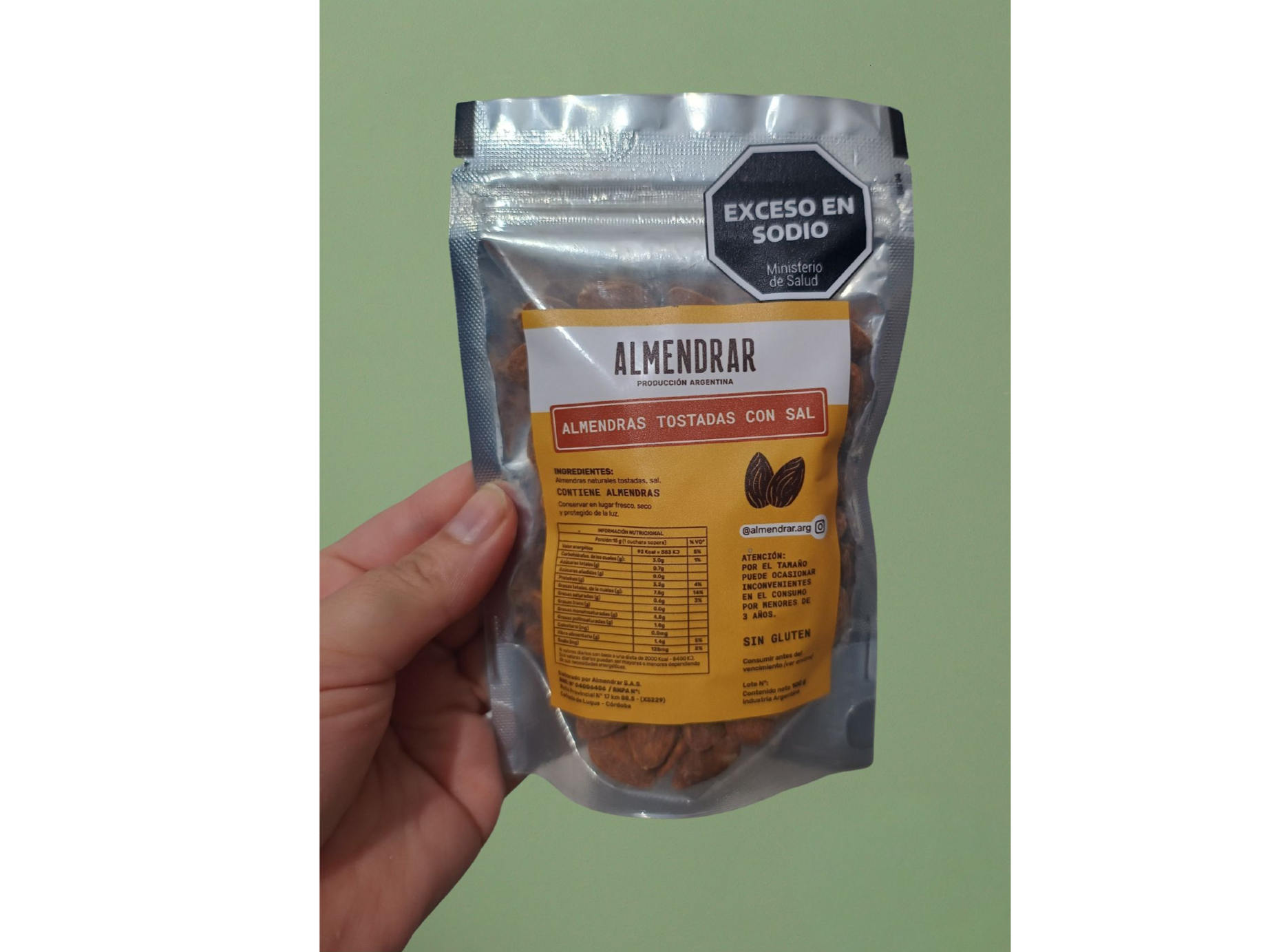 Almendras tostadas saladas x100g